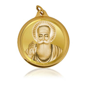 DIVINITI 24K Gold Plated Double-Sided Religious Pendant with Premium Gift Box, Spiritual Locket for Men & Women, Devotional Jewellery for Gifting & Everyday Wear | Guru Nanak & Golden Temple