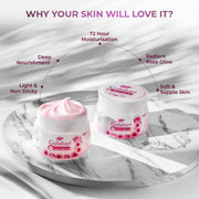 Dabur Gulabari Moisturizing Cold Cream 100gm + Lip Balm 8gm (Free) | With Goodness of Natural Rose Oil & Vitamin E | Intense Hydration and Deep Moisturization | For Smooth & Soft skin | All Skin types