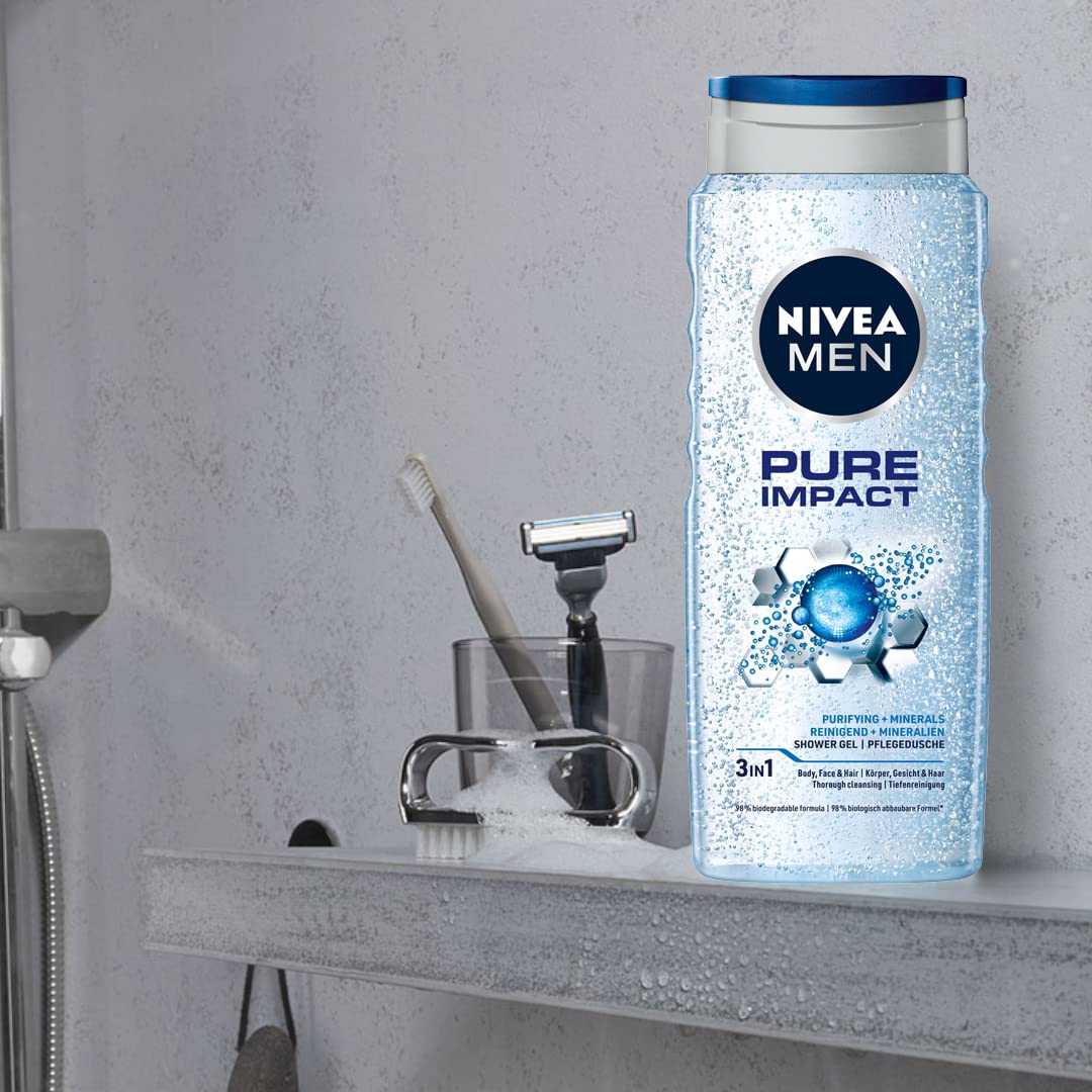 NIVEA Men Body Wash, 500 ml & NIVEA Body Lotion for Very Dry Skin, Cocoa Nourish, with Coconut Oil & Cocoa Butter, 400 ml