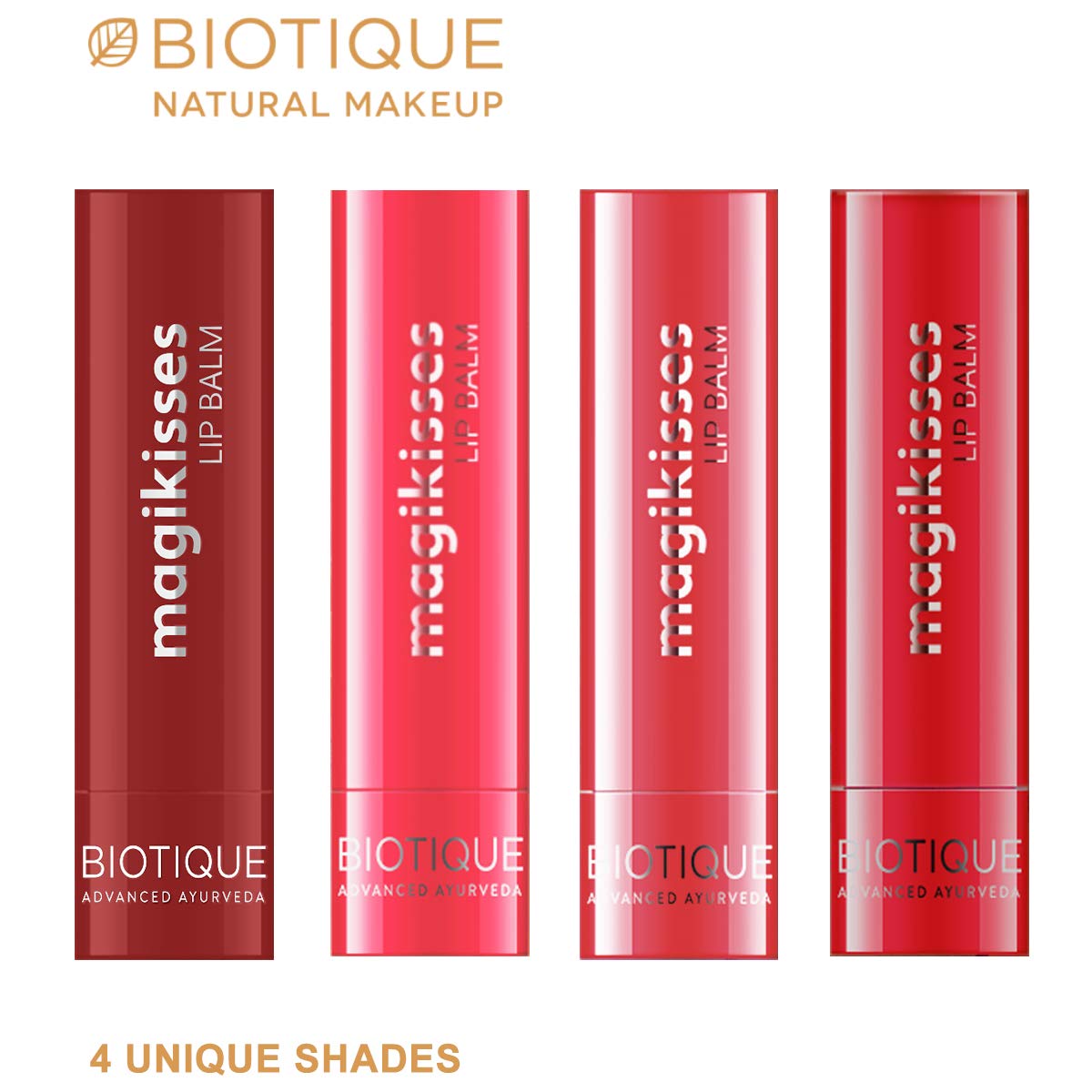 Biotique Natural Makeup Magikisses Lip Balm, Berry Crush Coral, Pack Of 1, Pink
