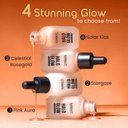 INSIGHT Halo Glow Illuminator - Pink Aura | Dewy, Radiant Finish | Liquid Highlighter | Lightweight, Buildable & Long-Lasting | Multi-Use - 20g