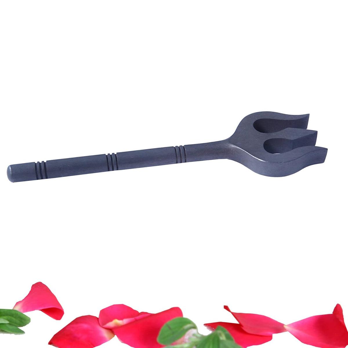 Aalayam Selveer Karungali Soolam Original 9 Inches Height | Karungali Trishul Natural Black 1 Piece