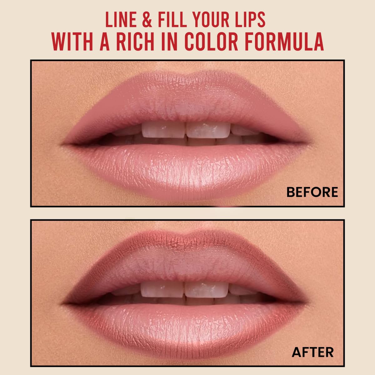 INSIGHT Color Rich Lip Liner| Intense Pigment| Enriched with Jojoba Oil & Vitamin E| Defines, Shapes & Nourishes Lips | Long-Lasting |Sultry Red -1.5g
