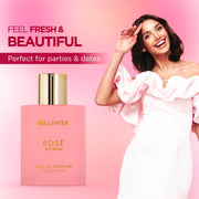 Bella Vita Luxury Women Eau De Parfum Spray Gift Set 4X20 Ml & Rose Women Eau De Parfum Perfume With Black Currant, Vanilla, Jasmine| Fragrance Floral Scent 100 Ml