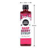 Urban Platter Raspberry Syrup, 500ml / 17fl.oz [Plant-Based, Thick, Real Fruits]