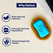 Dettol Cologne Fresh Bathing Soap Bar with 12hr Freshness 150g Pack of 4, (600gm)