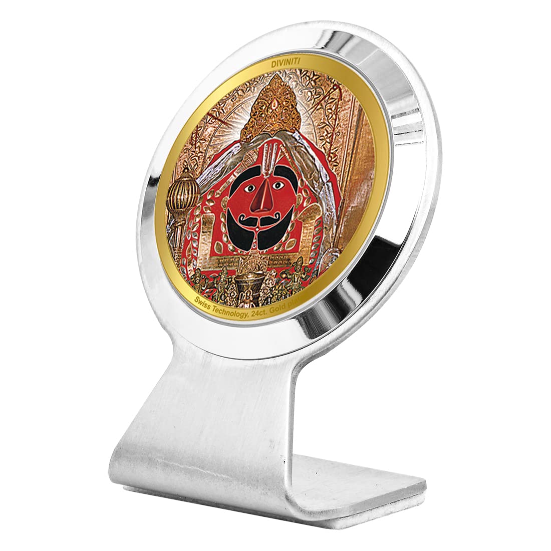 DIVINITI 24K Gold Plated Religious Car Dashboard Frame | Premium God Idol Frame for Car, Home Mandir & Office Table | Spiritual Gift, Decorative Showpiece | Salasar Balaji