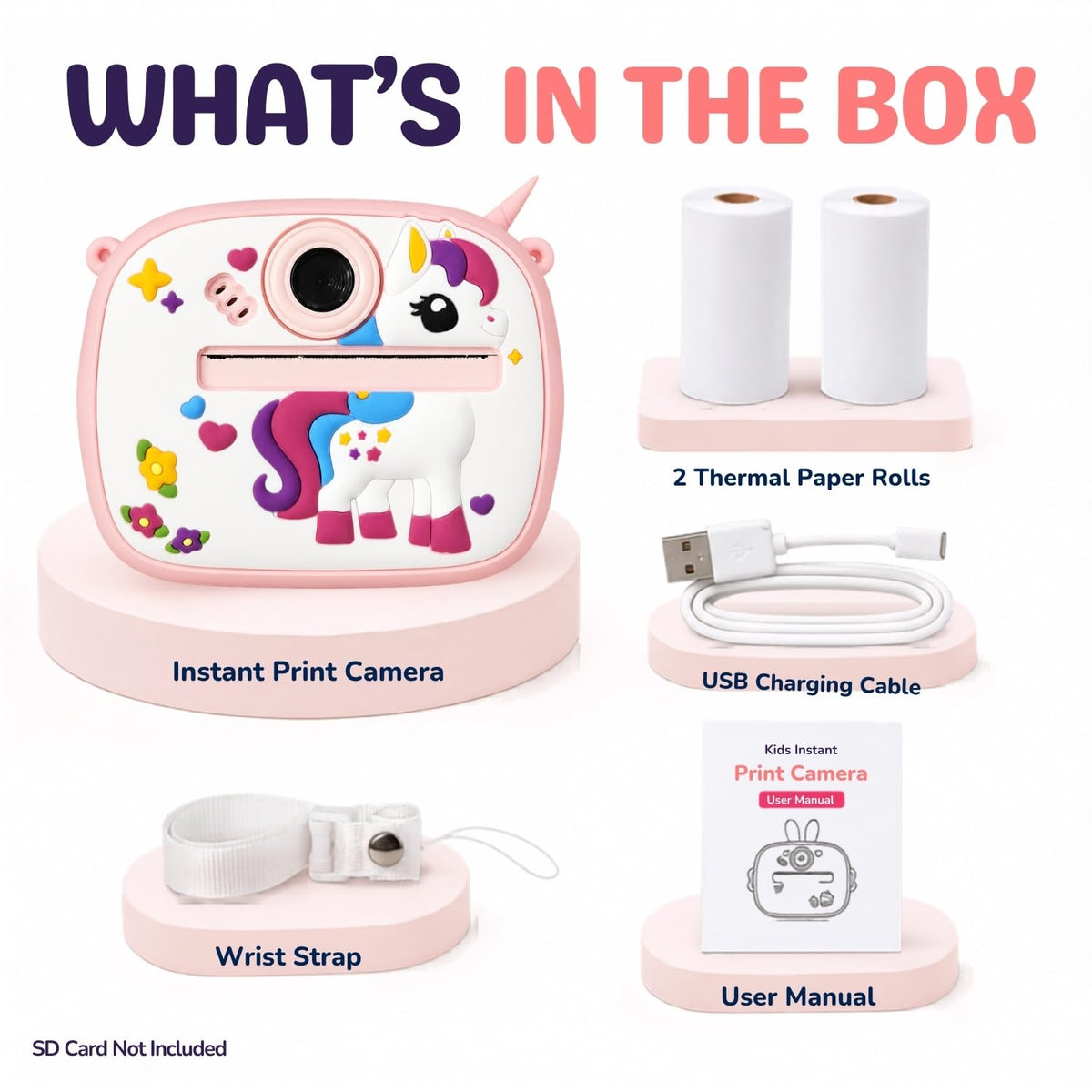 Toy Imagine Instant Print Camera for Kids with Thermal Printer & Dual Lens