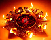 DSH Urli Bowl Handcrafted Kamal Diya Urli Bowl for Floating Flowers and T- Light Candles Diwali Home Decoration. (Kamal Urli)