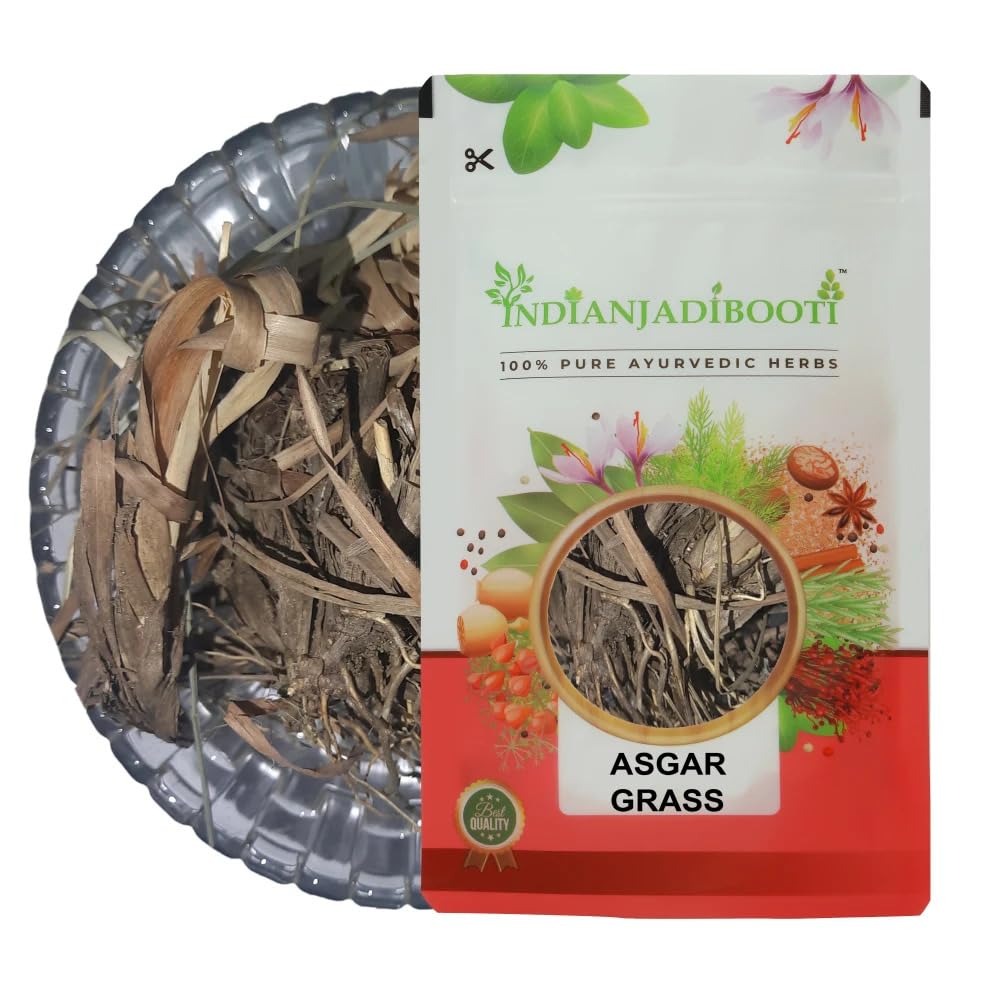 IndianJadiBooti Pure Asgar Ghas | Traditional Ayurvedic Botanical for Herbal Decoctions, Systemic Balance & Holistic Wellness (50 Grams)