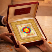DIVINITI 24K Gold-Plated Vastu Dosh Nivaran Yantra Frame | Sacred Yantra for Vastu Balance, Protection & Positivity | Home, Office & Pooja Decor | Premium Gift Box | 12 x 11 CM