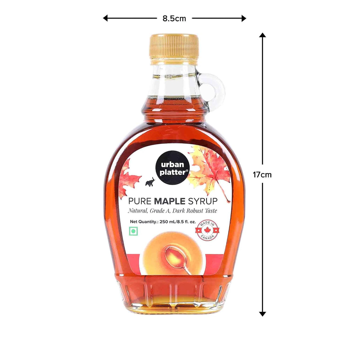 Urban Platter Pure Maple Syrup, 250ml [Pack of 3 | Product of Canada | Robust Taste]
