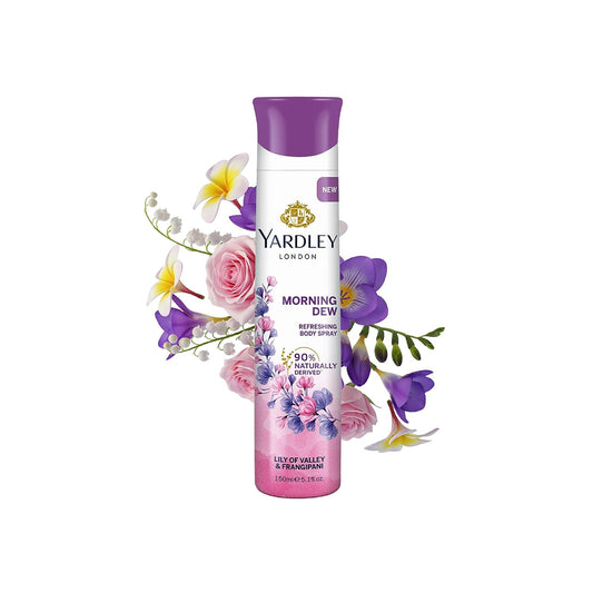 Yardley London Morning Dew Refreshing Deodorant Body Spray for Women, 150 ml