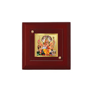 DIVINITI Lord Narasimha 24K Gold Plated MDF Photo Frame|Premium Religious Table Top Frame for Home, Office & Prayer Room|Luxury Spiritual Gift Item for Housewarming, Festive Gifting|10 x 10 CM