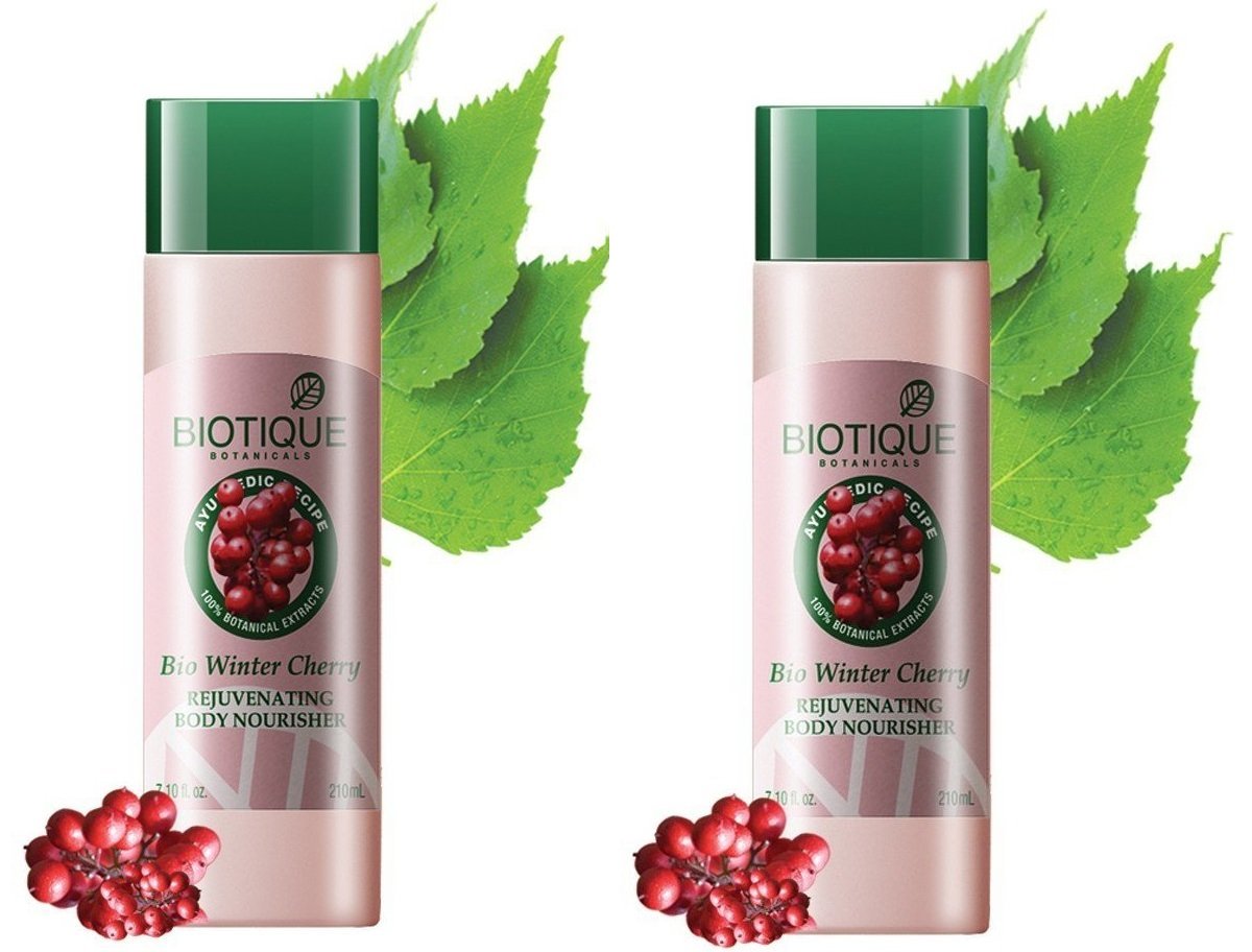 Biotique Winter Cherry Rejuvenating Body Nourisher Lotion (190Ml) (Pack Of 2)
