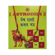 ASTRODIDI Mesh Rashi Kavach Locket/Aries Zodiac Sign Pendant Kawach