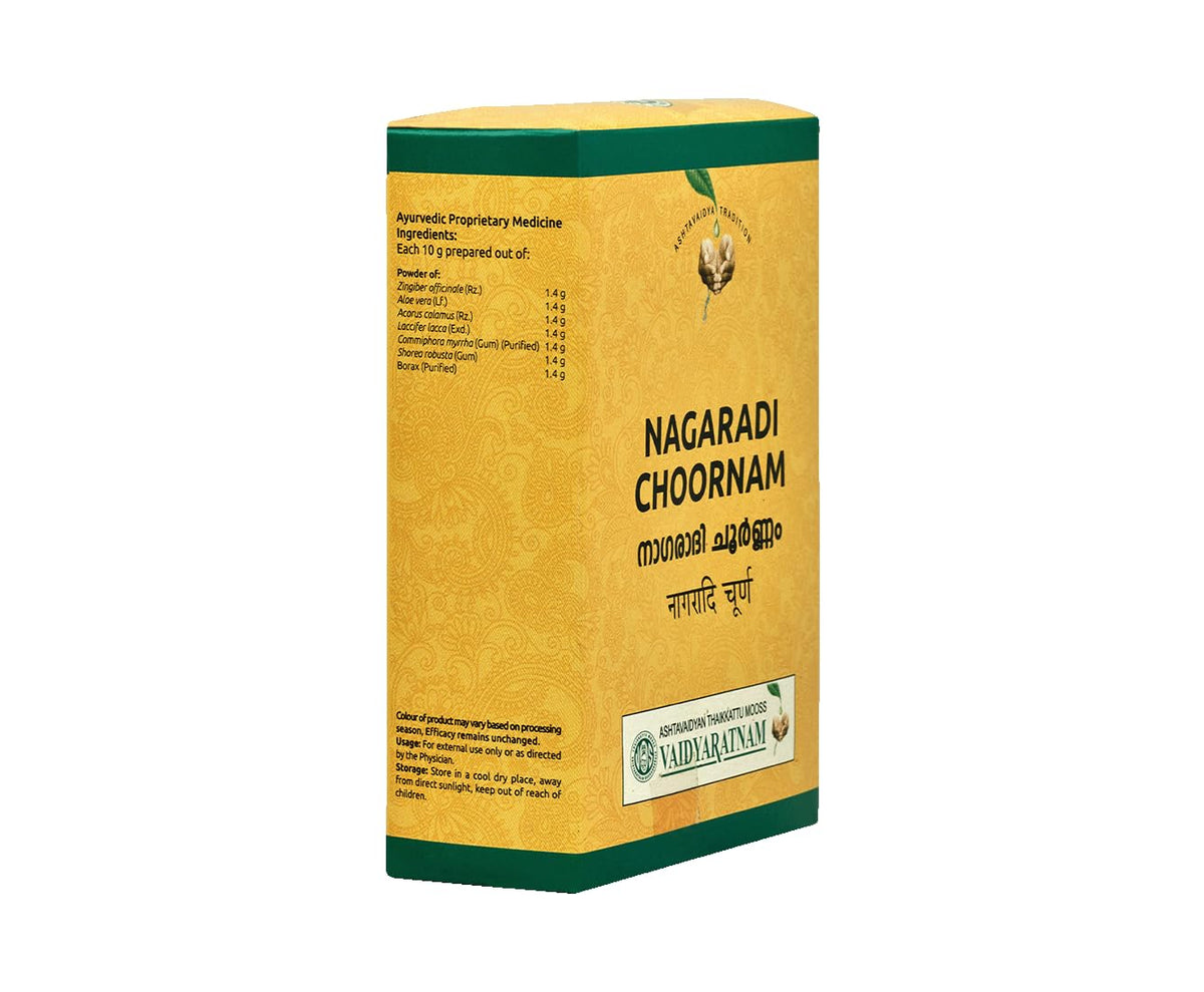 Nagaradi Choornam | Ayurvedic Herbal Powder for Pain Relief & Swelling – Traditional External Application for Contusion Management – Natural Anti-Inflammatory Formula by VAIDYARATNAM