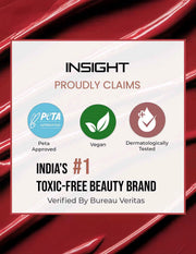 INSIGHT Non Transfer Liquid Lipstick Kit - Reds (Pack of 6) | Waterproof | Matte Finish | Transfer & Smudge Proof | Lightweight | 12 Hr Wear| Highly Pigmented 12 g