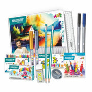 Hauser Germany Fab Art Stationery Kit | Assemble Creativity with Ease | All-in-One Stationery Solution | Ideal for Gifting | Pack of 1 Kit - 58 Pieces