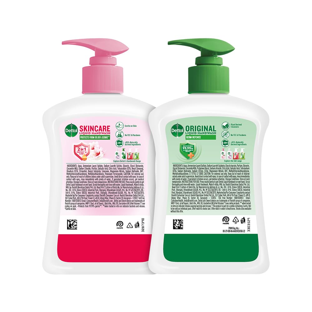 Dettol handwash pump dispenser combo of 2
