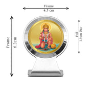 DIVINITI 24K Gold Plated Religious Car Dashboard Frame | Premium God Idol Frame for Car, Home Mandir & Office Table | Spiritual Gift, Decorative Showpiece | Hanuman Ji