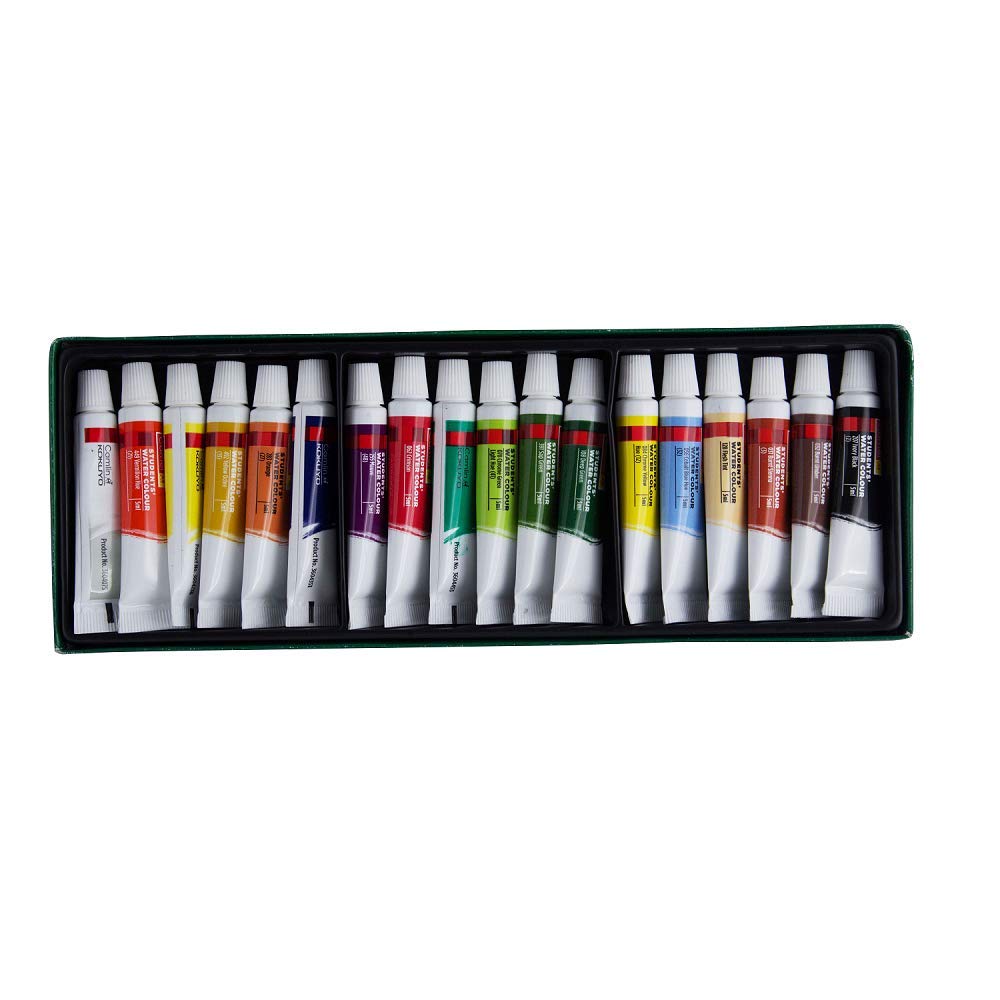 Camel Student Water Color Tube - 5ml Tubes, 18 Shades Oil Pastel with Reusable Plastic Box - 25 Shades