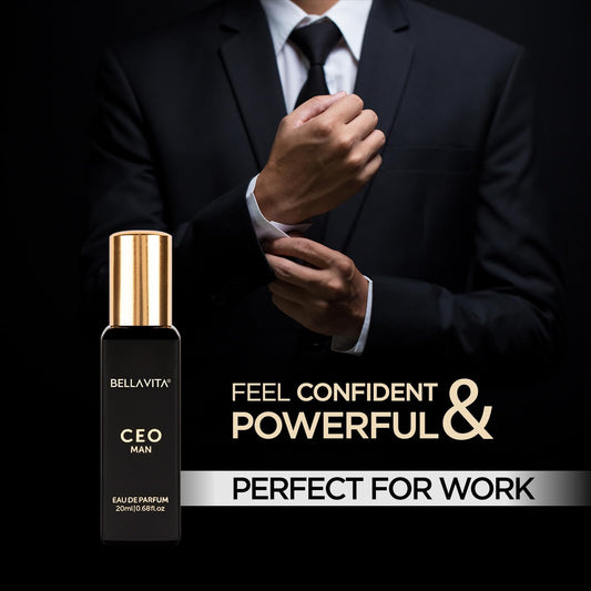 Bella Vita Luxury CEO Man Eau De Parfum Perfume with Lemon, Lavender, Tonka, Mandarin & Vetiver|Premium, Long Lasting Woody Fragrance for Men, 20 ML