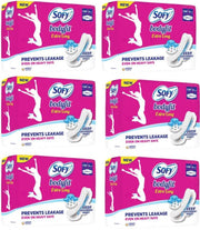 SOFY BodyFit Extra Large AntiBActiria Sanitary Pad (Pack of 6, 6 Pads Each)