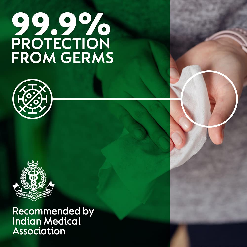 Dettol Germ Protection Wet Wipes for Skin & Surfaces, Original - 40 Count | Moisture-Lock Lid