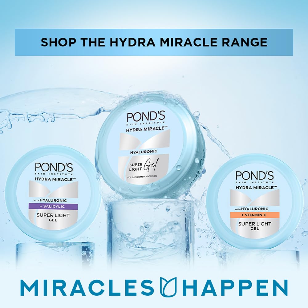 Ponds Hydra Miracle Super Light Gel with Hyaluronic Acid & Salicylic - 100g