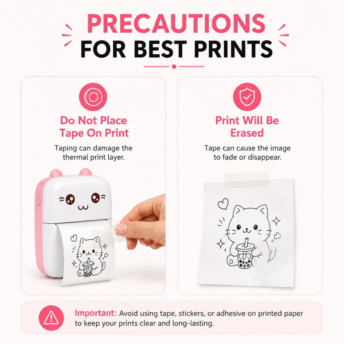 Toy Imagine Mini Portable Thermal Printer, Pink