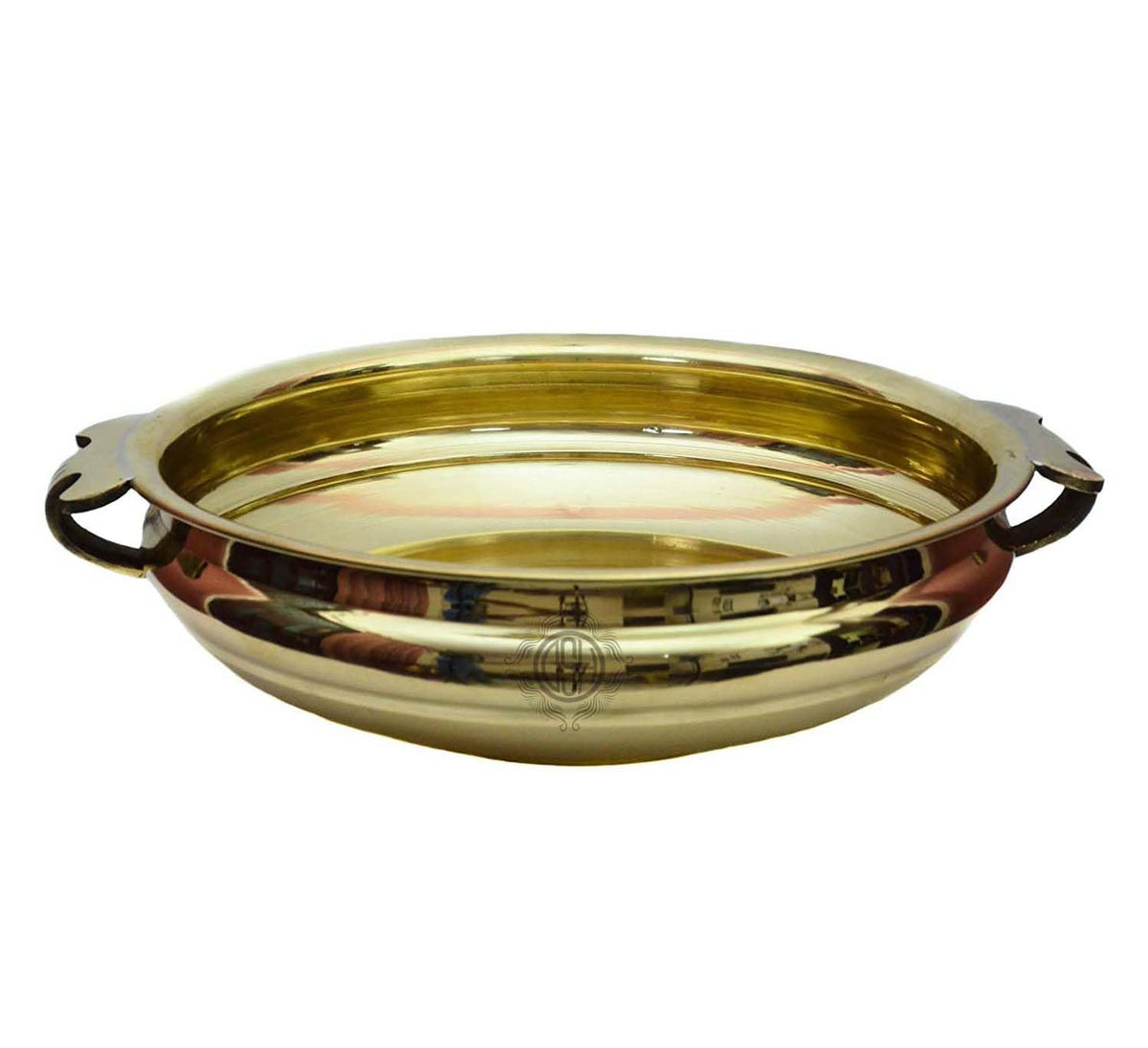 DSH Pure Brass Urli Plane Decorative Bowl Platter Home Decor and Table Decor for Floating Flowers and Candles (10 Inch)