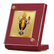 DIVINITI 24K Gold Plated Religious Car Dashboard Frame | Premium God Idol Frame for Car, Home Mandir & Office Table | Spiritual Gift, Decorative Showpiece | Kali