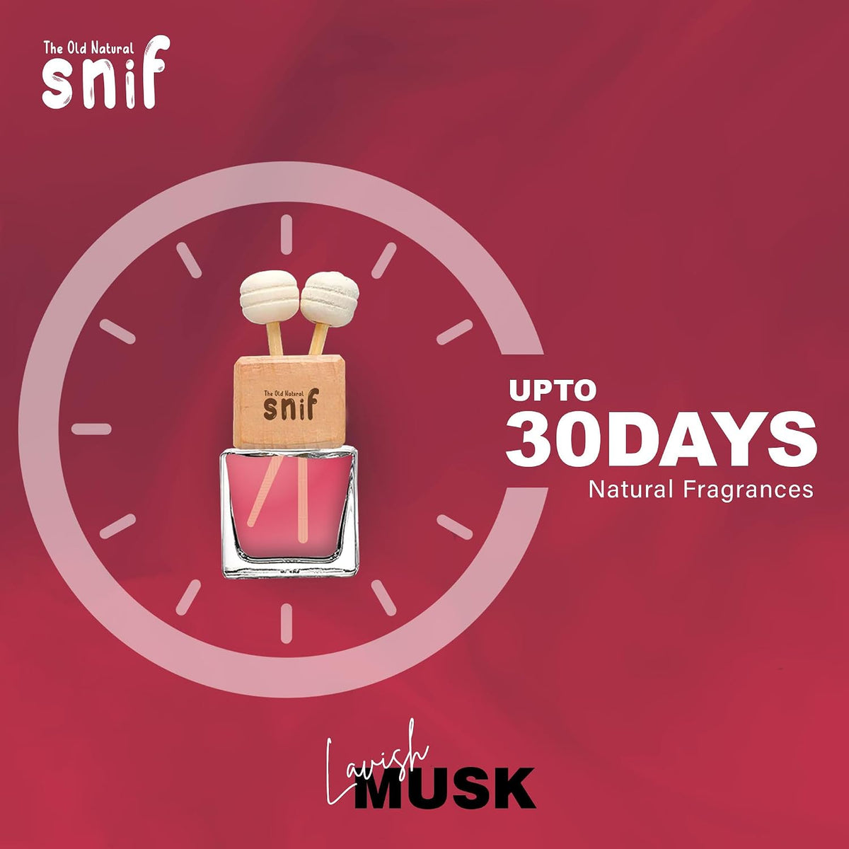 The Old Natural Lavish Musk Premium Vent Car Perfume oil - 10ml Long-Lasting Fragrance Car Air Freshener