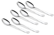 Parage 6 Pieces Stainless Steel Table Spoon Set for Home & Kitchen, 18.5 cm Long, Tea, Coffee, Sugar, Condiments & Spices, Dining Tableware Set, Silver