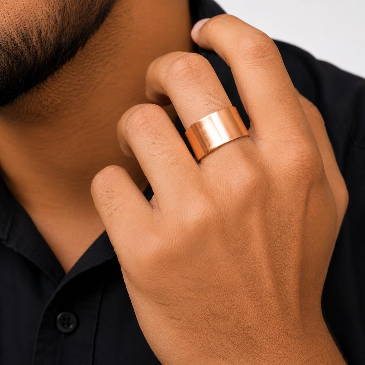 SHINDE EXPORTS Designing Pure Copper magnetic ring for men and women 8mm
