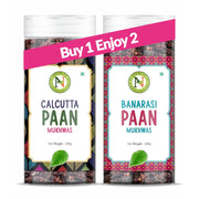NatureVit Banarasi & Calcutta Paan Mukhwas Combo 400g (200g each) | Sweet & Minty Mouth Freshener | Indian Digestive After Meal Mukhwas