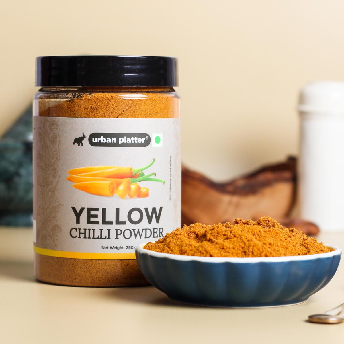 Urban Platter Yellow Chilli Powder, 250g (Mildly hot | Great for Chaats, Curries and Pickles)