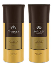 Yardley London Gold Deodorant Spray for Men, 150 ml (Pack of 2)