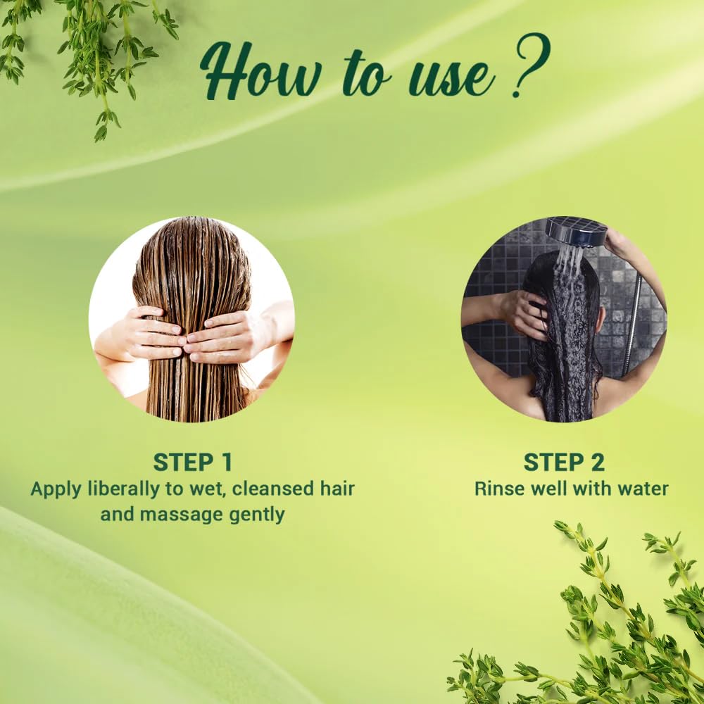 Biotique Thyme Volume Conditioner For Fine And Thinning Hair | Gives Volume And Bounce To Hair | Helps In Thicken Follicles |Suitable For All Skin Types | 180Ml, Peppermint, 180 Millilitre