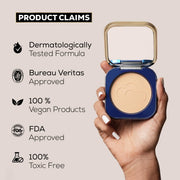 INSIGHT All Day Matte Compact Foundation - (Warm Sand) | Buildable Coverage, Flawless Finish | Lightweight, Long-Lasting Pressed Powder | Oil Control Face Makeup - 11g