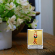 DIVINITI Ram Photo Frame for Car Dashboard, Table Decor| ACF 3A Acrylic Classic Ram and 24K Gold Plated Foil| Religious Frame Idol for Pooja, Worship, Gifts Items (5.8 CM X 4.8 CM)