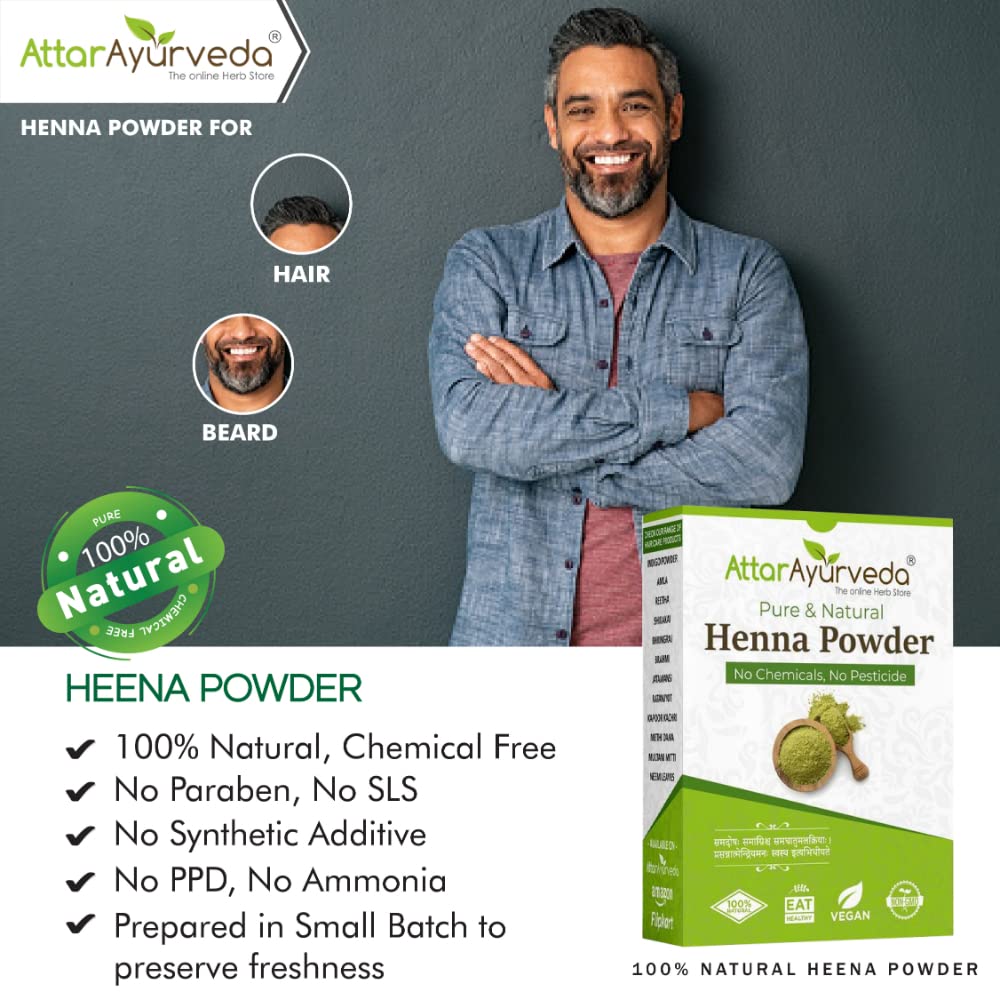 Attar Ayurveda Natural Henna powder for hair (800 gm)