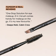 INSIGHT Flat Eyeliner & Mascara Brush IE 045 | Flat tip liner brush, precise eye applicator - 1N