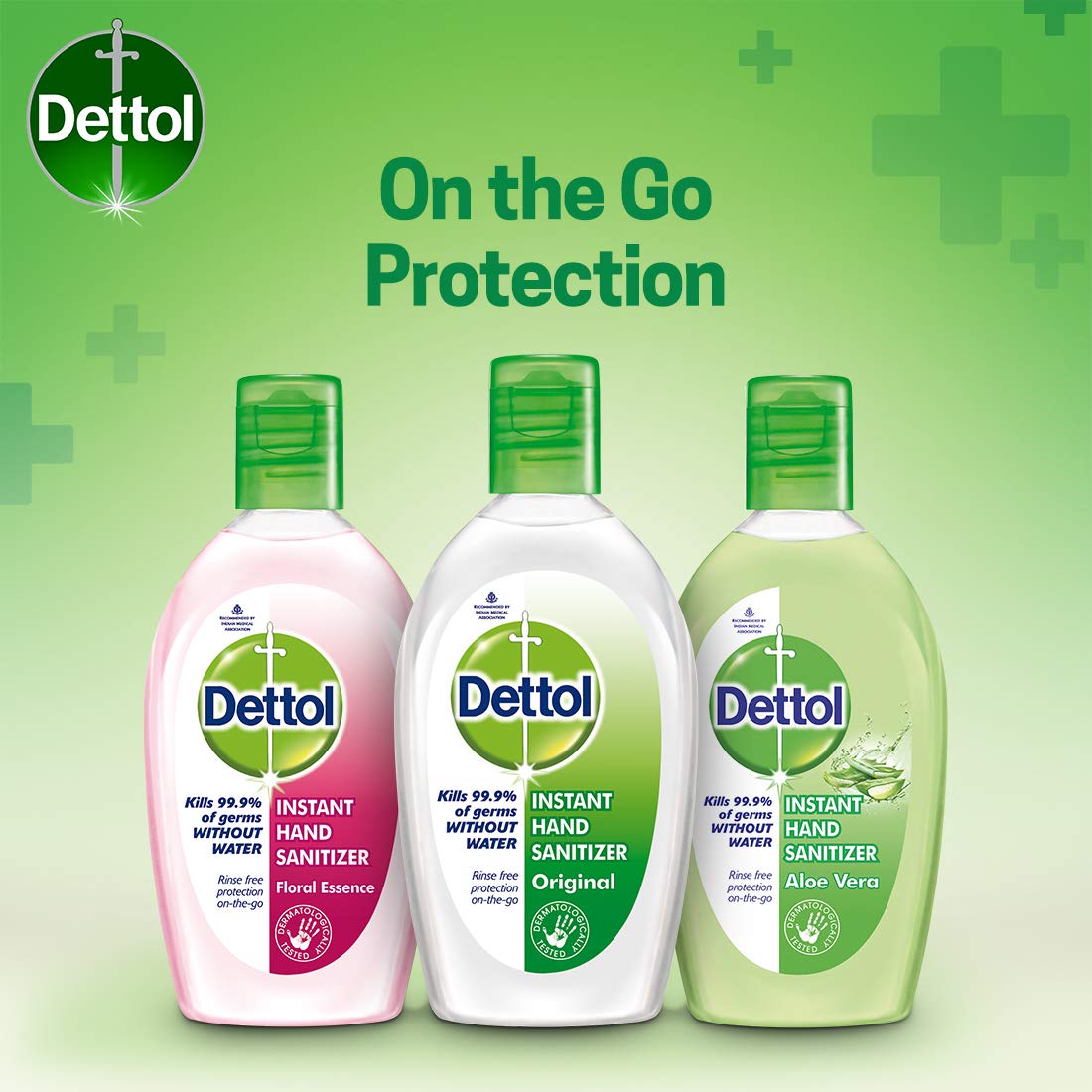 Dettol Instant Hand Sanitizer - 50 ml (Pack of 2)