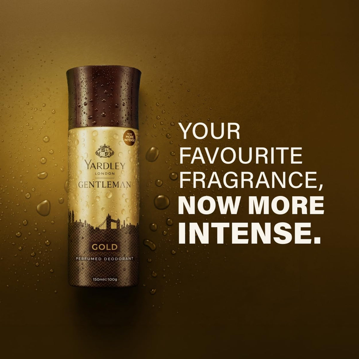 Yardley London Gentleman Gold Body Spray for Men| Fresh Rosemary & Mint Notes| Masculine Fragrance| Body Deodorant for Men| 150ml
