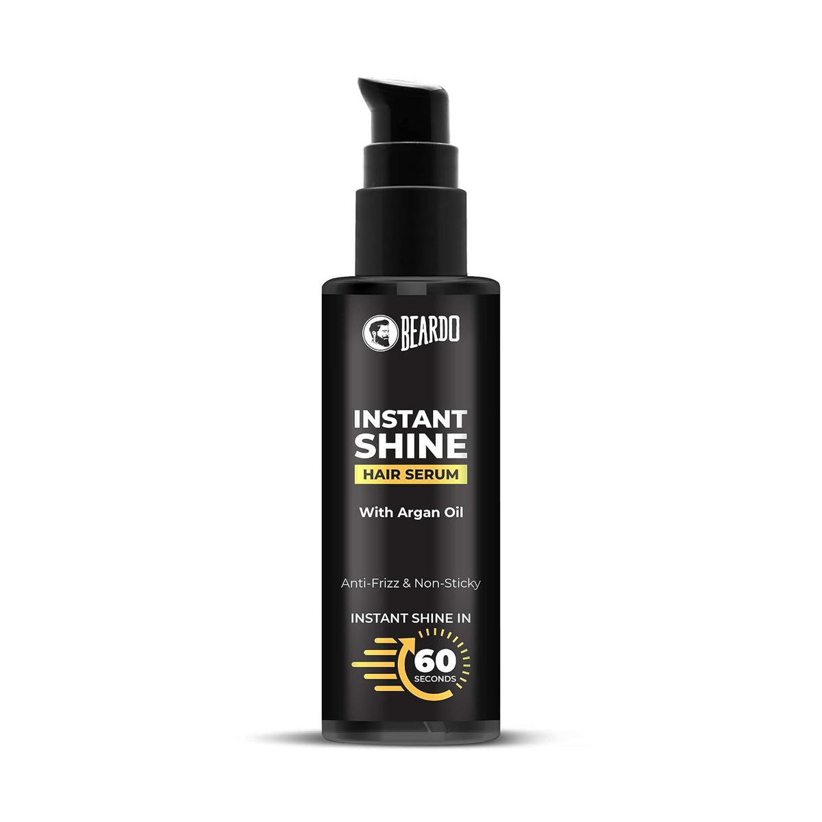 Beardo Instant Shine Hair Serum for Men – 50ml | Instant Shine & Anti-frizz with Argan Oil, Made for Men's Hair, Super Light-weight | Provides shine, smoothness and damage protection | Frizz-Free Hair Serum for Men
