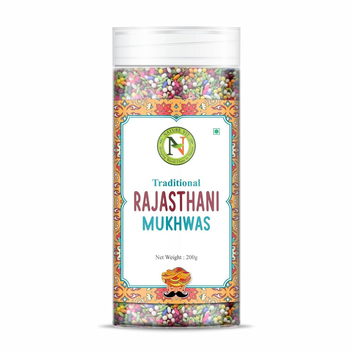 NatureVit Rajasthani Mukhwas 1 Kg – Royal Rajasthani Meetha Paan Mix with Rose, Fennel & Cardamom – Mouth Freshener & Digestive Delight