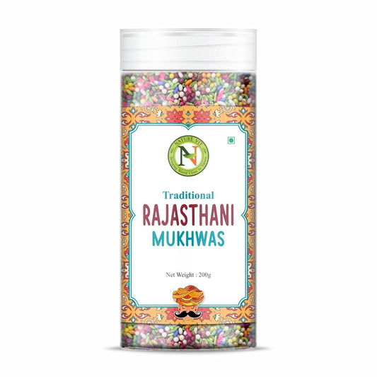 NatureVit Rajasthani Mukhwas 1 Kg – Royal Rajasthani Meetha Paan Mix with Rose, Fennel & Cardamom – Mouth Freshener & Digestive Delight