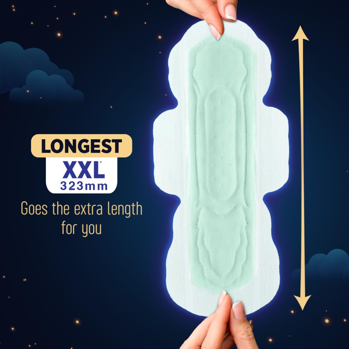 Sofy Women Anti Bacteria Longest XXL Sanitary Pads |Night Protection|Wider Hip Guard| Deep Absorption | Herbal Shield | Hygiene & Herbs | XX-Large, Pack Of 30